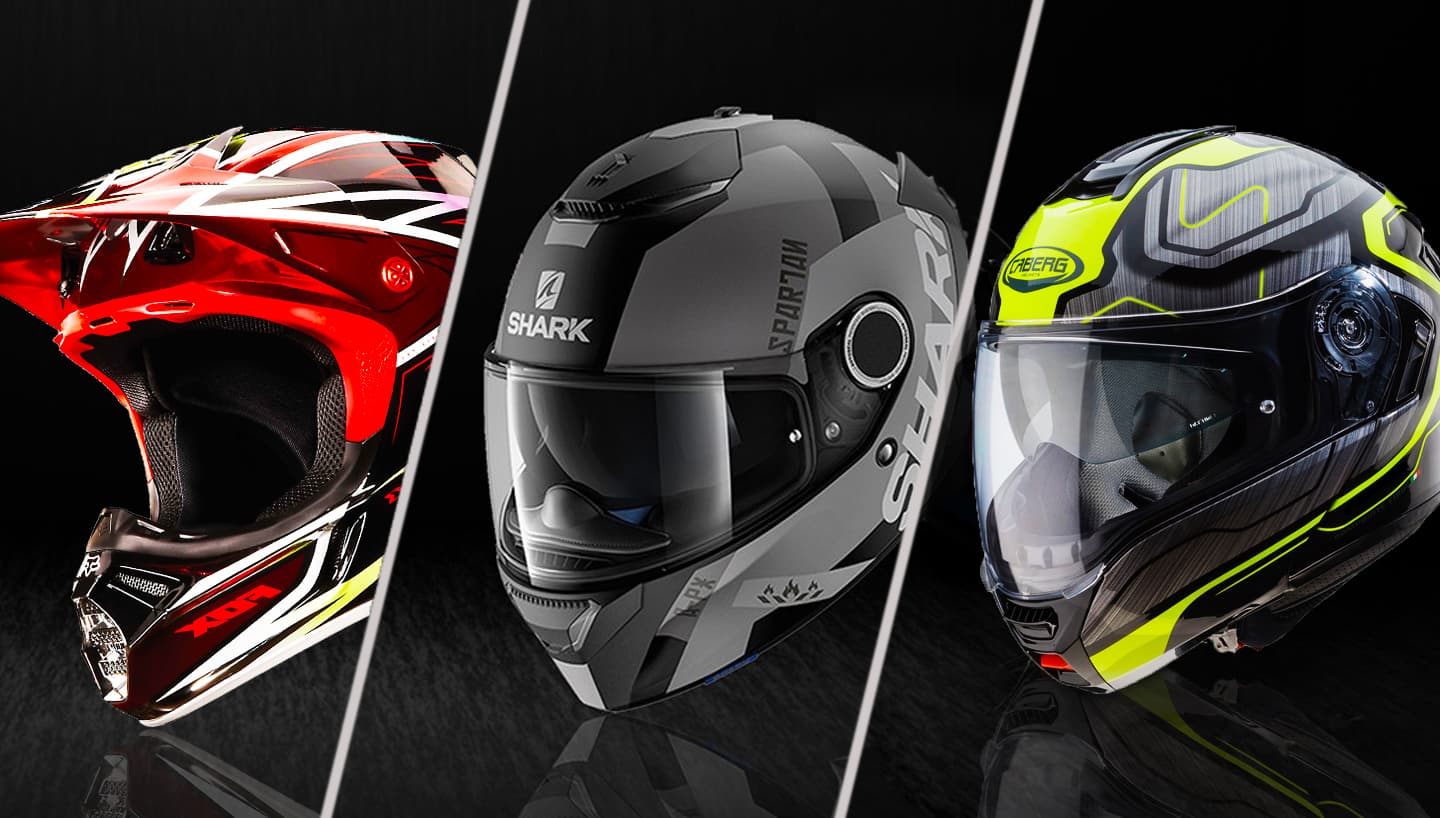 different types of helmets