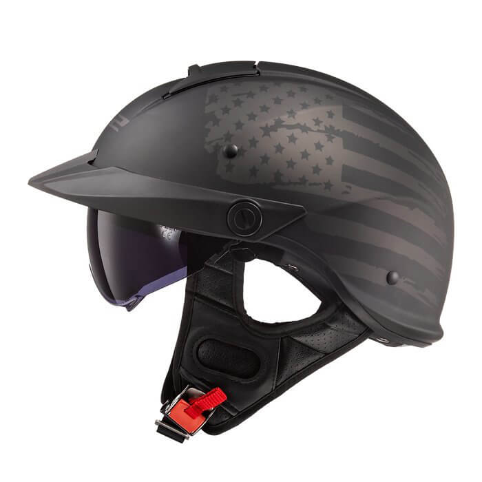 LS2 Helmets Rebellion - The Best Looking Half Helmet Motorcycle (No Mushroom).