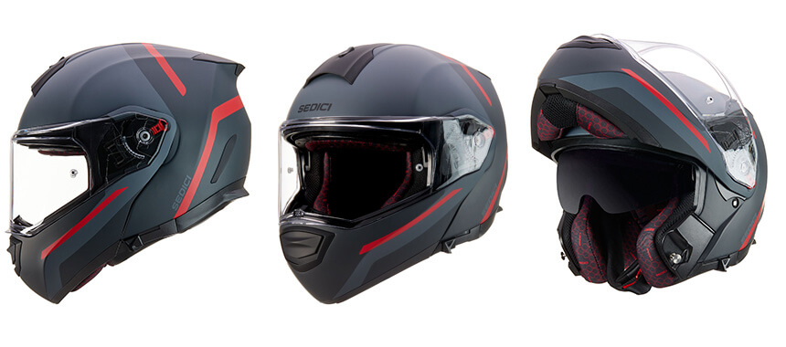 Modular motorcycle helmets.