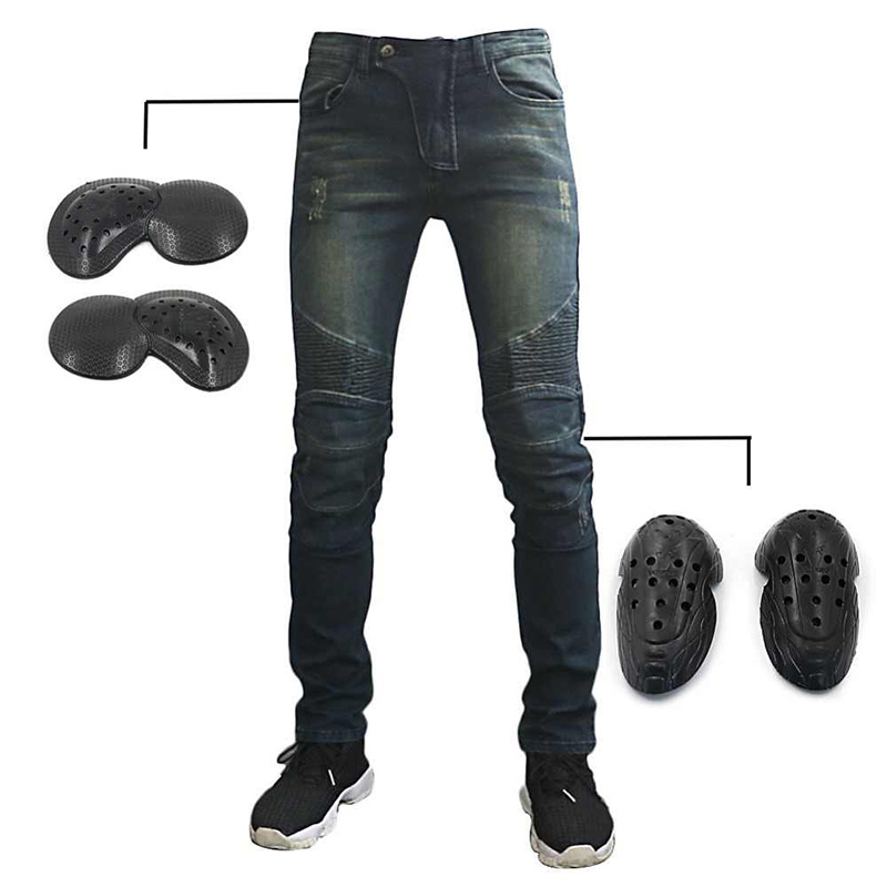 Motorcycle pants or motorcycle jeans.