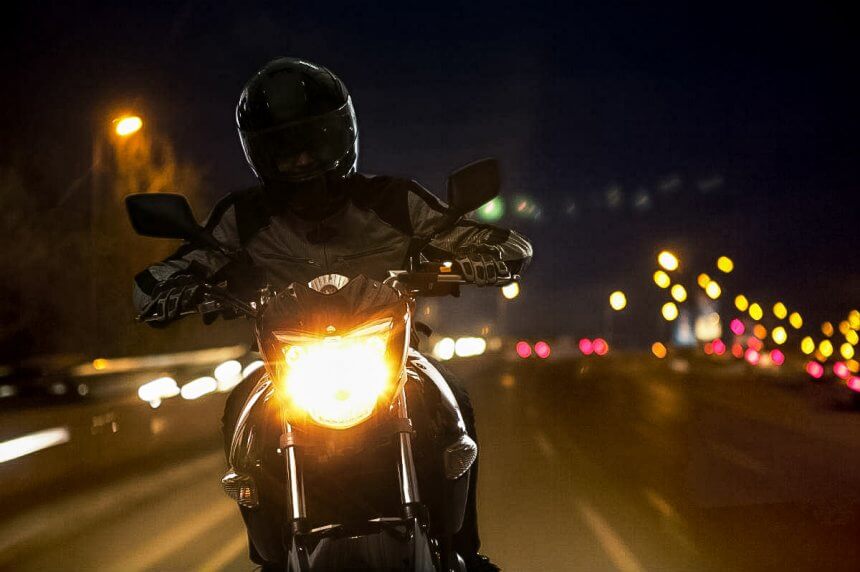 Disadvantage of motorcycle night riding.